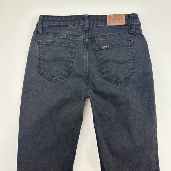 Lee Regular Fit Bootcut Leg Mid Rise Women's size 4 Black Denim Jeans - Picture 4 of 4